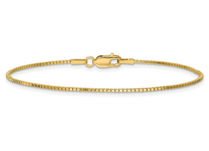 14K . Box with Lobster Clasp Bracelet (Style BOX110-7)