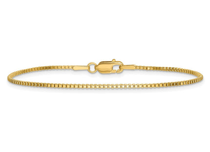 14K . Box with Lobster Clasp Bracelet (Style BOX125-7)