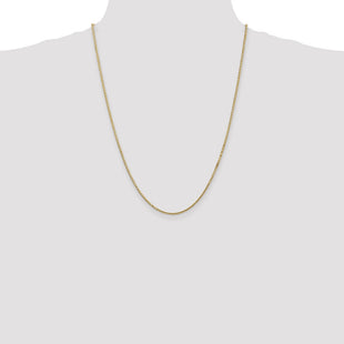 14K Box with Lobster Clasp Chain (Style BOX150-24)