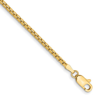 14K . Box with Lobster Clasp Bracelet (Style BOX200-7)