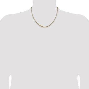 14K Box with Lobster Clasp Chain (Style BOX250-18)