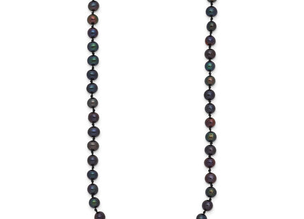 14k 4- Black Near-Round Freshwater Cultured Pearl Bracelet