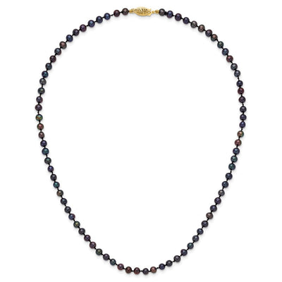 14K Black Near-Round Freshwater Cultured Pearl Bracelet