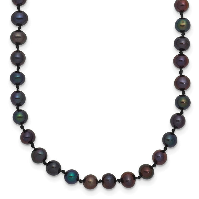 14k 4- Black Near-Round Freshwater Cultured Pearl Bracelet