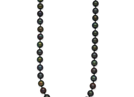 14k 5- Black Near-Round Freshwater Cultured Pearl Bracelet
