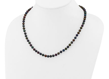 14k 5- Black Near-Round Freshwater Cultured Pearl Bracelet