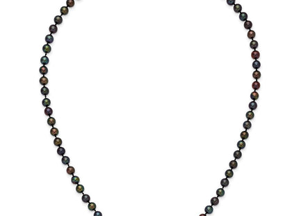 14k 5- Black Near-Round Freshwater Cultured Pearl Bracelet