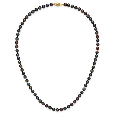 14K Black Near-Round Freshwater Cultured Pearl Bracelet