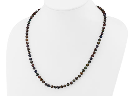14k 5- Black Near-Round Freshwater Cultured Pearl Necklace