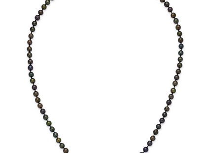 14k 5- Black Near-Round Freshwater Cultured Pearl Necklace