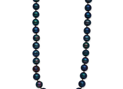 14k 6- Black Near-Round Freshwater Cultured Pearl Bracelet