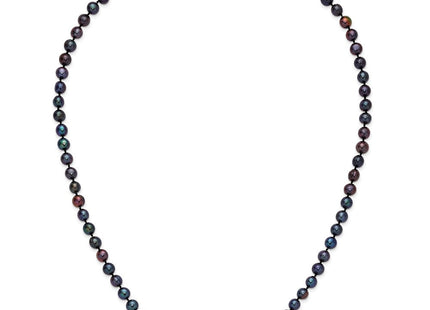 14k 6- Black Near-Round Freshwater Cultured Pearl Bracelet