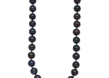14k 7- Black Near-Round Freshwater Cultured Pearl Bracelet