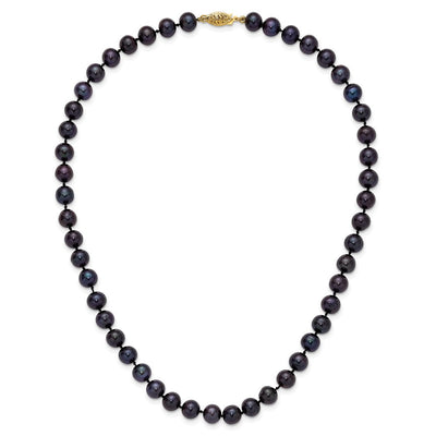 14K Black Near-Round Freshwater Cultured Pearl Bracelet