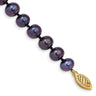14k 7- Black Near-Round Freshwater Cultured Pearl 7. Bracelet