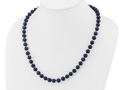 14k 8- Black Near-Round Freshwater Cultured Pearl Necklace