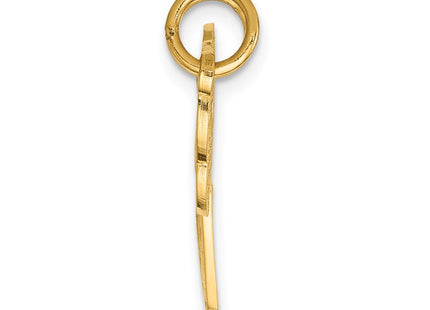14K gold key charm, alternate view