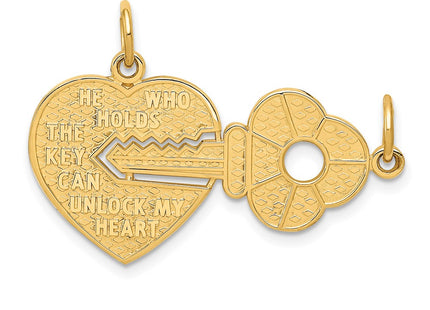 14K gold key charm