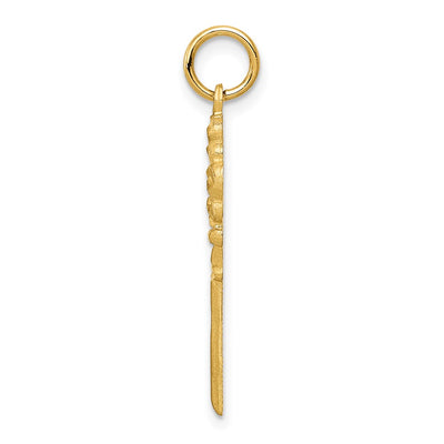 14K Fancy Edge Key Charm