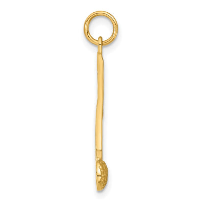 14K Satin Musical Note Charm
