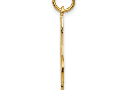 14K Treble Clef Charm, 29.11 x 11.20mm