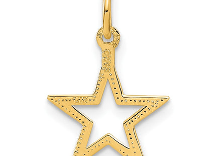 14K gold star charm, another view