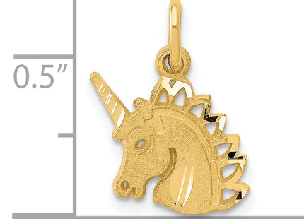 14k Unicorn Charm, 16 x 13mm