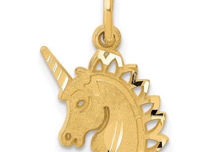 14k Unicorn Charm, 16 x 13mm