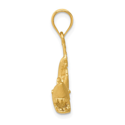 14K Shark Pendant, 25 x 20mm