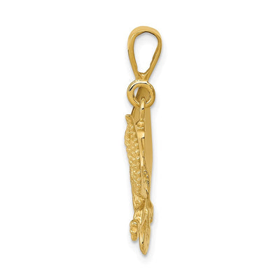 14K Eagle Charm, 29 x 21.5mm