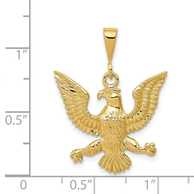 14K Eagle Charm, 29 x 21.5mm