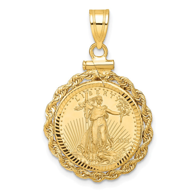 14k Yellow Gold Pendants Style C1215D - Classique Jewelry Inc.