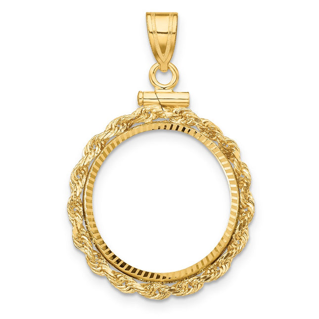 14k Yellow Gold Pendants Style C1215D - Classique Jewelry Inc.
