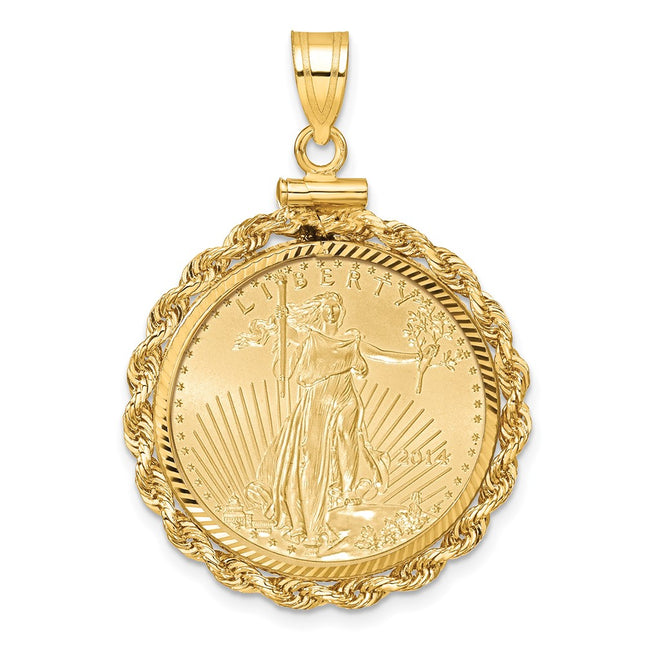 14k Yellow Gold Pendants Style C1215D - Classique Jewelry Inc.