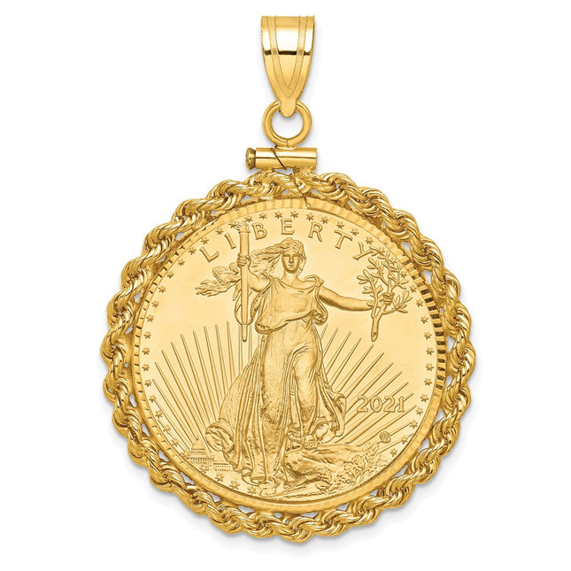 14k Yellow Gold Pendants Style C1215D - Classique Jewelry Inc.