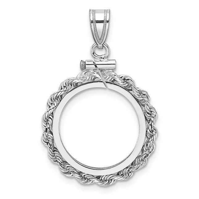 14K white gold pendant