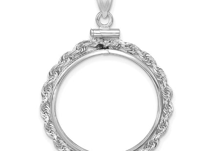 14K white gold pendant