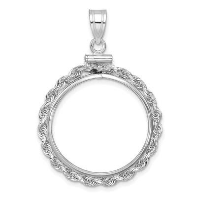 14K white gold pendant