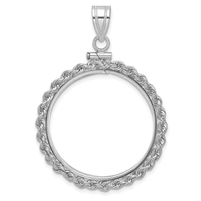 14K white gold pendant
