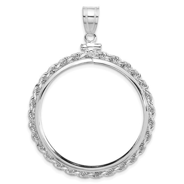 14K white gold pendant