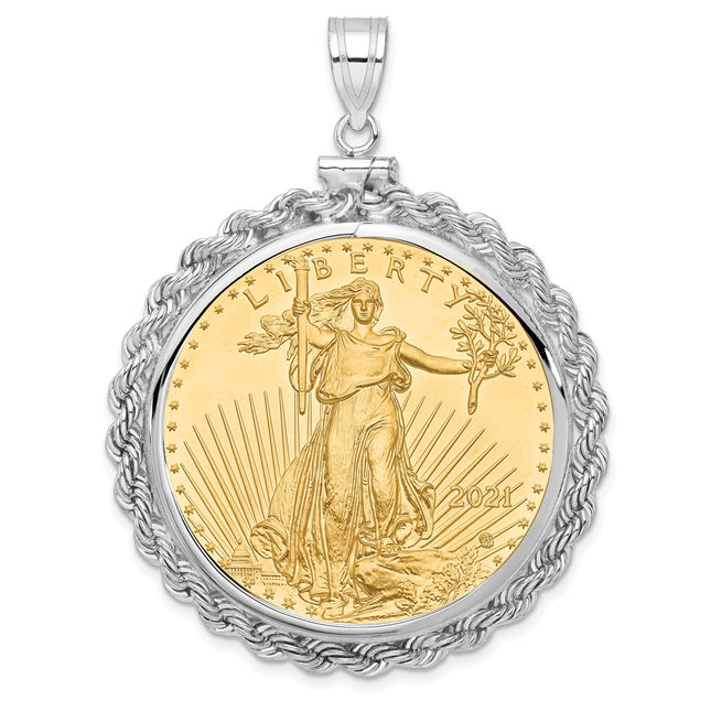 14k White Gold Pendants Style C1215W - Classique Jewelry Inc.