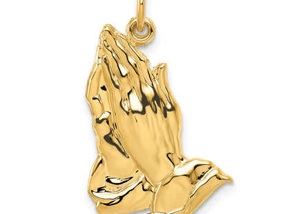 14K Praying Hands Pendant, 26 x 19mm