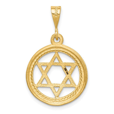 14K Star of David Charm, 32 x 19mm