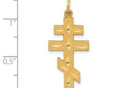 14k Eastern Orthodox Cross Pendant (Style C1321)