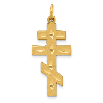 14K gold cross pendant