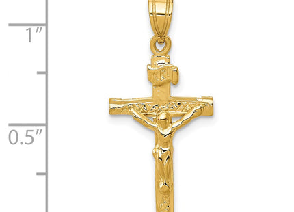14K gold crucifix charm, another view