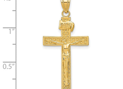 14k INRI Crucifix Pendant (Style C1345)