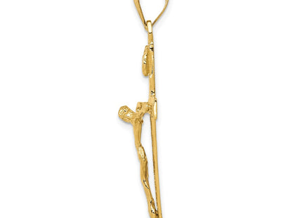 14K gold crucifix pendant, alternate view