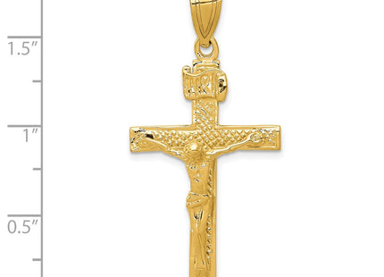 14K gold crucifix pendant, another view