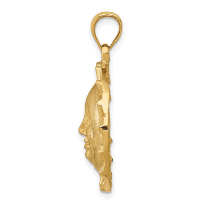 14K Sun Charm, 29 x 22mm